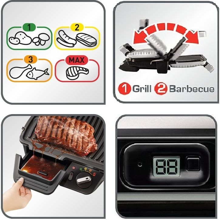 TEFAL GRILL SUPERGRILL TIMER GC451B12