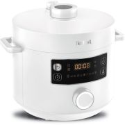 Multicooker electric sub presiune TEFAL Turbo Cuisine CY754130, 915~1090W, Volum 4.8l (Uz 3.2l), 10 programe și mod manual, Vas aluminiu teflonat, Cronometru, Pornire automată, Păstrare la cald, Broșură rețete