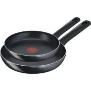 Set 2 tigai Tefal Hard Titanium C3899022,  20 cm si 26 cm Negru