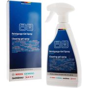 Spray gel de curățare BOSCH by Bavariapool 00312482, 500ml, Aproape fără miros, Pentru cuptoare și la curățarea tăvilor emailate sau din inox, Formulă puternică pentru îndepărtarea arsurilor