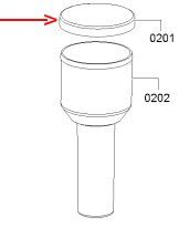 Capac pentru împingător BOSCH 00629847, gri