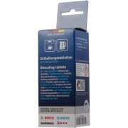 Set BOSCH by IBEDA-CHEMIE 00312453, 6 tablete de 18g pentru decalcifiere, Pentru aparate de cafea, fierbătoare sau dozatoare de apă fierbinte, Înlătură rapid calcarul, Îmbunătățește durata de viață