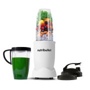 Blender nutribullet Pro Mineral NB907MAW - 0C22300112, 900W, Lamă de extracție, Cană Colossal de 900ml, Amestecare uniformă, Design simplu și compact, Ușor de curățat, Fără BPA, Alb