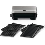 Sandwich maker BRAUN SnackMaker 5  SM5006 - 0X23100003, 800W,  1 set plăci waffle, 1 set plăci grill, Negru argintiu