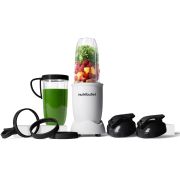 Blender nutribullet Pro Mineral NB910MAW - 0C22300045, 900W, Lamă de extracție, 2x cană Colossal de 900ml, Amestecare uniformă, Design simplu și compact, Ușor de curățat, Fără BPA, Alb