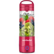 Blender voiaj nutribullet Portable NBP003MA - 0C22300095, Bază motor portabilă cu lame de oțel, Capac cu mâner, Cană 475ml, USB-C, Magenta