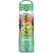 Blender voiaj nutribullet Portable NBP003LG - 0C22300175, Bază motor portabilă cu lame de oțel, Capac cu mâner, Cană 475ml, USB-C, Green