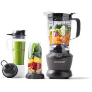 Blender nutribullet Combo Blender NBF500DG - 0C22300022, 1200W, Lamă de extracție Easy-Twist, Carafă 1.8l, Cană cu mâner 700ml, Cană Colossal 900ml, 2 capace de călătorie, Dark Grey