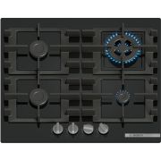 Plită pe gaz BOSCH Seria 4 PNH6B6K40, 60cm, Neagră
