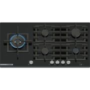 Plită pe gaz BOSCH Seria 8 PRS9A6H40, 90cm, Quartz, Neagră