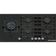 Plită pe gaz BOSCH Seria 6 PPM9A6I40, 90cm, Quartz, Neagră