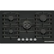 Plită pe gaz BOSCH Seria 6 PPQ7A6I40, 75cm, Quartz, Neagră