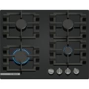 Plită pe gaz BOSCH Seria 4 PNN6B6K40, 60cm, Quartz, Neagră