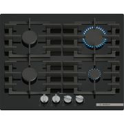 Plită pe gaz BOSCH Seria 6 PPP6A6I40, 60cm, Quartz, Neagră