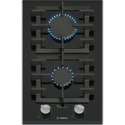 Plită pe gaz BOSCH Domino Seria 8 PRB3A6I40, 30cm, Vitroceramică, Neagră