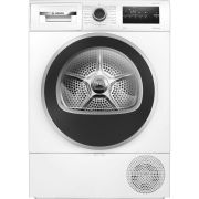 Uscător de rufe cu condensare și pompă de căldură BOSCH Serie 4 WTH8520BBY, 8kg, 9 programe, 600W, Clasa D, AutoDry, AntiVibration, Super 40', Sensitive Drying System, Filtru EasyClean, Alb