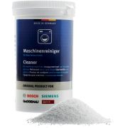 Pudră de curățare BOSCH 00312506, Pentru mașinile de spălat rufe, Înlătură mirosurile și depunerile de detergent, 250g, 1 flacon - 1 aplicare, Recomandat o dată la 3 luni