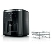 Friteuză cu aer cald BOSCH Serie 6 BOSCH MAF671B1,  Nominală 1800W, Volum coș 7.2l, 8 programe, Touch Control, Timer, 40~200°C, 63dBA, Neagră