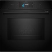 Cuptor multifuncțional încorporabil cu opțiune de microunde și aburi BOSCH Seria 8 HNG978QB1, accent line, 60x60cm, Negru