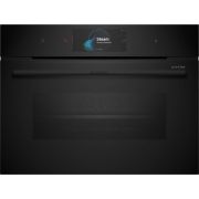 Cuptor încorporabil compact cu funcție de abur BOSCH Serie 8 CSG958DB1, accent line, 60x45cm, Negru