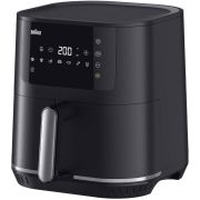Friteuză cu aer cald BRAUN MultiFry 5 HF5030IBK - 0X12500007, 1700W, 80°~200°C, Capacitate 6L, Pui 1.5kg, Cartofi congelați 1.4kg, 8 programe automate, RealAir, G4.65kg, Matte Black