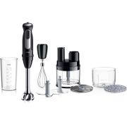 Blender de mână BRAUN MultiQuick 5 Pro MQ55755M - 0X22111502, 1000W, Pahar gradat 0.6l, Procesor alimente 500ml, Tel, EasyClick Plus, 25 de viteze + turbo, PowerBell VPlus, SplashControl