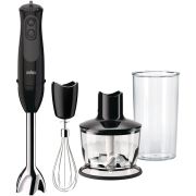 Blender de mână BRAUN MultiQuick 3 Vario MQ3135BK Sauce - 0X22111434, 900W, 11 viteze, Tocător 500ml, Tel, Pahar gradat 0.6L, SplashControl, EasyClick, PowerBell Plus