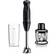 Blender de mână BRAUN MultiQuick 3 MQ30201M - 0X22111537, 900W, 2 viteze, Tocător 350ml, Pahar gradat 0.6L, SplashControl, EasyClick Plus, PowerBell VPlus