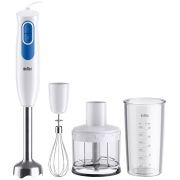 Blender de mână BRAUN MultiQuick 2 MQ20236MWH - 0X22111491, 600W, 2 viteze, Tocător 350ml, Tel, Pahar gradat, EasyTwist, Cablu 1.2m