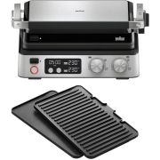 Grătar electric BRAUN MultiGrill 7 CG7040 - 0X17900001, 2000W, 1 placă grill, 1 placă griddle, G5.34kg, Oțel inoxidabil/Argintiu