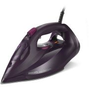 Fier de călcat cu abur Philips Azur Seria 7000 DST7061/30, 3000W, Continuu 55g/min, Jet 250g, Rezervor 300ml, Talpă SteamGlide Elite, Oprire automată, C2m, G1.82kg, Dark Magic Violet