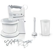 Mixer de mână BOSCH ErgoMixx MFQ36445, 450W, Bol rotativ, 5 trepte de putere si funcție Turbo, Picior blender plastic 