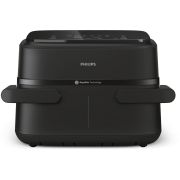 Friteuză cu aer cald Philips AirFryer Seria 1000 NA150/00, Coș dublu cu separare