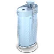 Irigator bucal portabil Philips Sonicare Compact Flosser 1000 HX3333/24, Rezervor 200ml, 2 capete de curățare, cablu încărcare USB, Albastru
