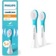 Set de 2 capete pentru copii Philips Sonicare Compact Soft HX6032/90, Rigiditate medie, Dimensiune compactă, Aqua White