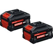 Set 2 acumulatori BOSCH EXPERT EXBA18V-80 1600A0373D, Timp de funcţionare maxim asociat cu putere maximă, Durată mare de exploatare, Celule fără lamele, de mare putere