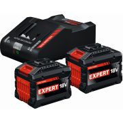 Starter Set BOSCH 1600A0373Z, 2 acumulatori EXBA18V-150, 1 încărcător rapid EXAL18V-160, Ambalaj carton