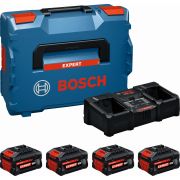 Starter set BOSCH 1600A0373Y, 2 acumulatori EXBA18V-55,  2 acumulatori EXBA18V-80, 1 încărcător rapid EXAL18V2-320