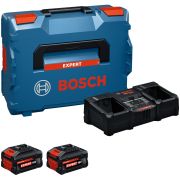 Starter set BOSCH 1600A0373X, 2 acumulatori EXPERT, 1 încărcător rapid EXBA18V-80 + EXAL18V2-320