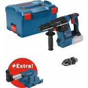 Ciocan rotopercutor cu SDS plus și unitate de aspirare a prafului GDE BOSCH PRO GBH 18V-26F  061191000K, Ciocan rotopercutor cu acumulator, KickBack Control, Electronic Precision Control  
