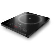 Plită cu inducție Philips Haloplates Seria 3000 HD5830/90, Electrică, Sticlă ceramică, 2000W (8 trepte), 4 programe, Grosime 53mm, Funcție Boost, Cronometru, Oprire automată, Intense Black