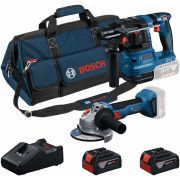 Set BOSCH 0615V0003C, 1x GWS, 1x GBH, 2x GBA 18V 4.0Ah, 1x GAL, 1x geantă
