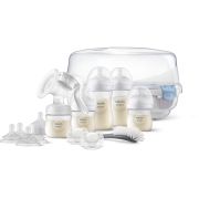Set Philips AVENT SCD430/50, 1x pompă de sân manuală, 1x sterilizator, 2 suzete, 4 biberoane