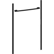 Kit instalare NEFF Flex Design Z9098DY0, 98cm, Pentru instalare seamless a unui cuptor de 60cm cu un cuptor cu microunde de 38cm, Deep black