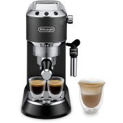 Espressor manual cu pompă DeLonghi Dedica Style EC685.BK - 0132106140, 1300W, 15bar, 1.1l, Thermoblock, Sistem Cappuccino reglabil, Corp inox, Căni și cești până la 12cm, Încălzire pasivă cești, Swing Black