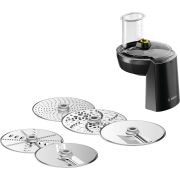 Set de accesorii BOSCH VeggieLove MUZ9VL1 - 00579570, Dispozitiv continuu, Pentru mâncăruri vegetariene, 5 discuri inox, Capac cu sistem de siguranță, G1.3kg, Pentru Serie 8 MUM9 OptiMUM