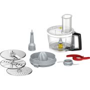 Set de accesorii BOSCH VeggieLove Plus MUZ9VLP1 - 00579572, Destinat creării de mâncăruri vegetariene, Vas de mixare multifuncțional, 3 discuri din oțel inoxidabil (tocare, răzuire, feliere)