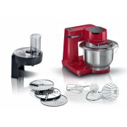 Robot de bucătărie BOSCH Seria MUM S2 MUMS2ER01, 700W (4 trepte), 12000rpm, Bol inox 3.8l, Mixare Planetară 3D, Set de patiserie, 76dBA