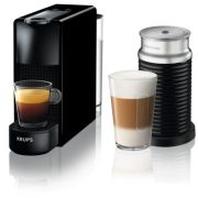 Pachet Espressor Nespresso Krups Essenza Mini XN111810 + Aparat pentru spumare lapte Aeroccino + set capsule degustare, Negru