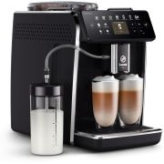 Espressor automat Saeco GranAroma SM6480/00, 1500W, 15bar, 1.8l, Spumare automată, Râșniță ceramică, Boabe și Măcinată, Carafă 600ml, Display LCD, 4 users și Guest, HygieSteam, CoffeeMaestro, Piano Bla
